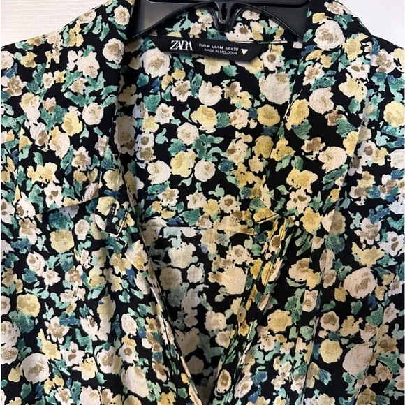ZARA Floral Button Up Collar Maxi Dress - Picture 10 of 10